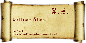 Wollner Álmos névjegykártya